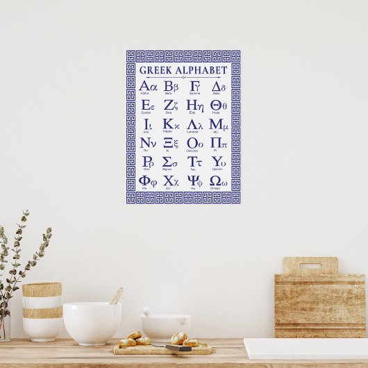 Grieks Poster Alphabet (Keuken)