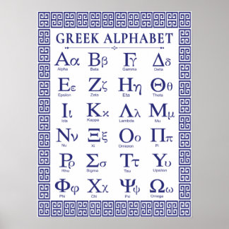 Grieks Poster Alphabet