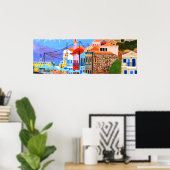 Grieks Poster op de kustwaarde (Matte) (Thuiskantoor)