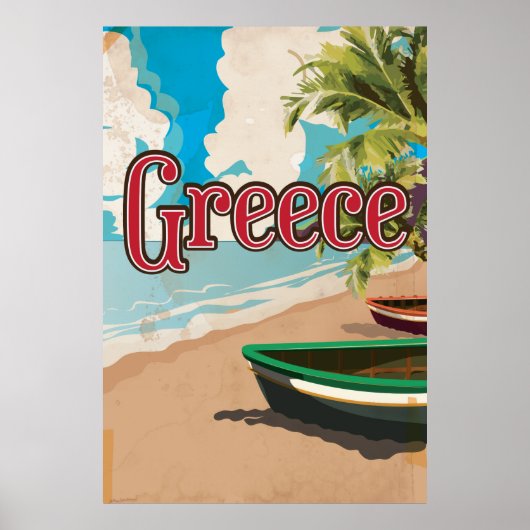 Grieks poster van het klassieke treinreizen (Voorkant)