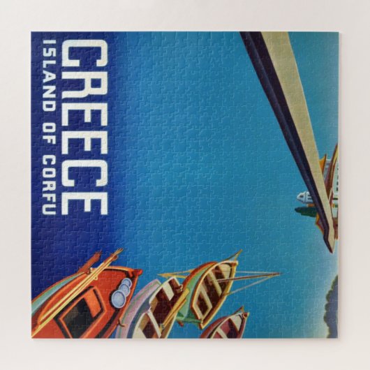  Grieks reiseiland Corfu Illustration Legpuzzel (Horizontaal)