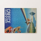 Grieks reiseiland Corfu Illustration Legpuzzel (Horizontaal)