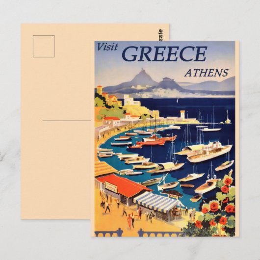 Grieks reizen Briefkaart (Voorkant / Achterkant)