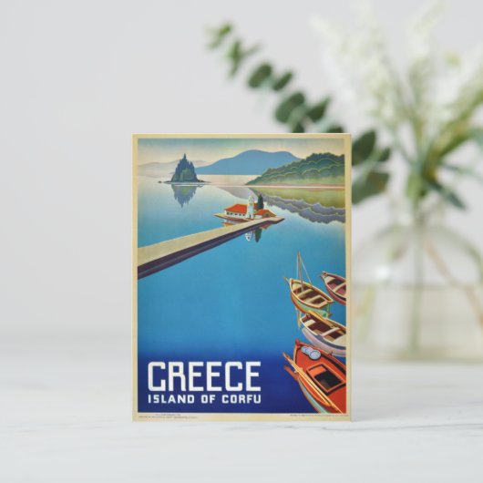 Grieks reizen - eiland Corfu Briefkaart (Staand voorkant)