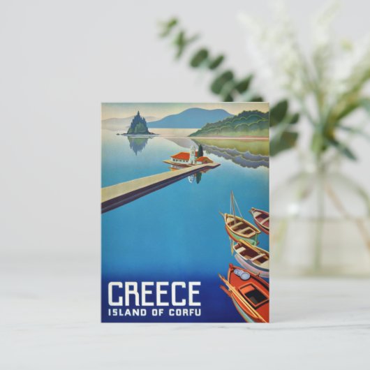  Grieks reizen - eiland Corfu Briefkaart (Staand voorkant)