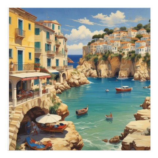  Grieks reizen - eiland Corfu Foto Afdruk (Voorkant)