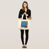 Grieks reizen - eiland Corfu Grote Tote Bag (Voorkant (model))