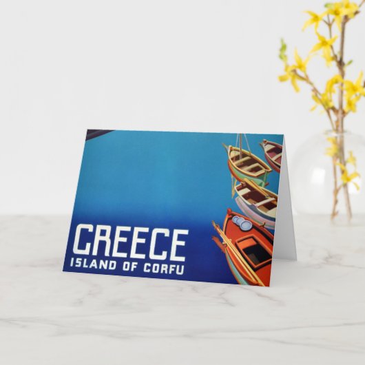 Grieks reizen - eiland Corfu Kaart (Gele Bloem)