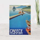 Grieks reizen - eiland Corfu Kaart (Voorkant)