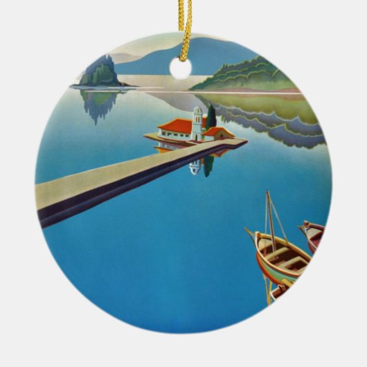  Grieks reizen - eiland Corfu Keramisch Ornament (Voorkant)