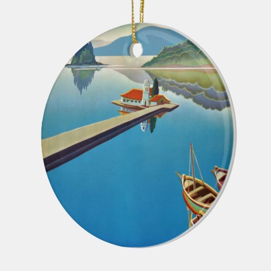  Grieks reizen - eiland Corfu Keramisch Ornament (Links)