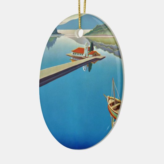 Grieks reizen - eiland Corfu Keramisch Ornament (Links)