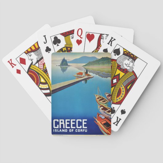 Grieks reizen - eiland Corfu Pokerkaarten (Achterkant)