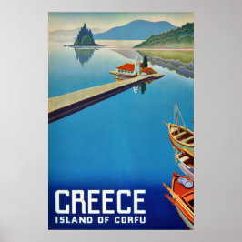 Grieks reizen - eiland Corfu Poster