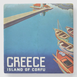  Grieks reizen - eiland Corfu Stenen Onderzetter