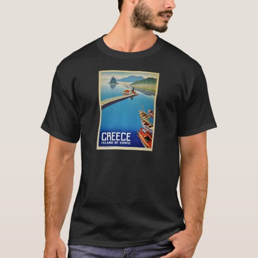 Grieks reizen - eiland Corfu T-shirt (Voorkant)