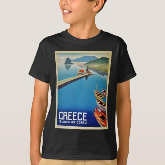 Grieks reizen - eiland Corfu T-shirt (Voorkant)
