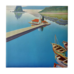  Grieks reizen - eiland Corfu Tegeltje