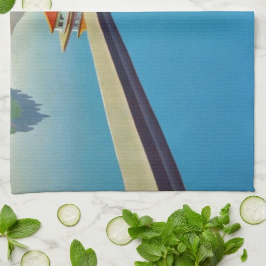  Grieks reizen - eiland Corfu Theedoek (Gevouwen)