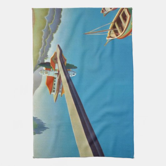 Grieks reizen - eiland Corfu Theedoek (Verticaal)