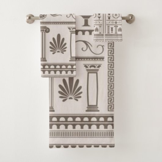 Grieks Revival Motif Bad Handdoek (Insitu)