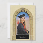 Grieks-Romeins fotontwerp voor afstudeeraankondigi Aankondiging (Voorkant)