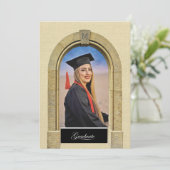 Grieks-Romeins fotontwerp voor afstudeeraankondigi Aankondiging (Staand voorkant)