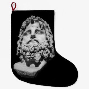 Grieks-Romeins marmeren buste Klassiek Zwart en Wi Grote Kerstsok