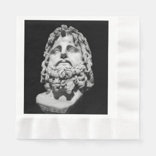Grieks-Romeins marmeren buste Klassiek Zwart en Wi Servet