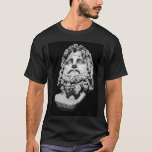Grieks-Romeins marmeren buste klassiek zwart en wi T-shirt