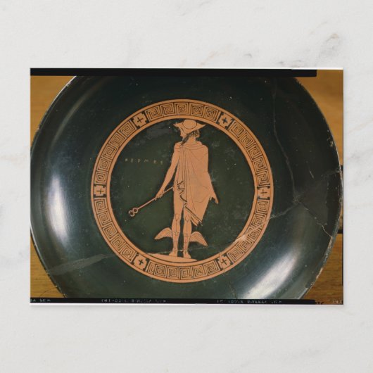 Grieks rood-figuur beker, met afbeelding van de go briefkaart (Voorkant)