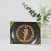 Grieks rood-figuur beker, met afbeelding van de go briefkaart (Staand voorkant)