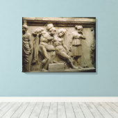 Grieks Sarcophagus met een scène die de slag toont Canvas Afdruk (Insitu (Houten vloer))