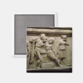 Grieks Sarcophagus met een scène die de slag toont Magneet (Voorkant / Achterkant)