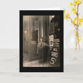 Grieks Shoe Shine Boy 1908 Kaart (Gele Bloem)