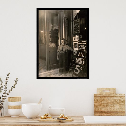 Grieks Shoe Shine Boy 1908 Poster (Keuken)