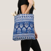 Grieks sieraad met Meander Key gemstone en parel Tote Bag (Dichtbij)