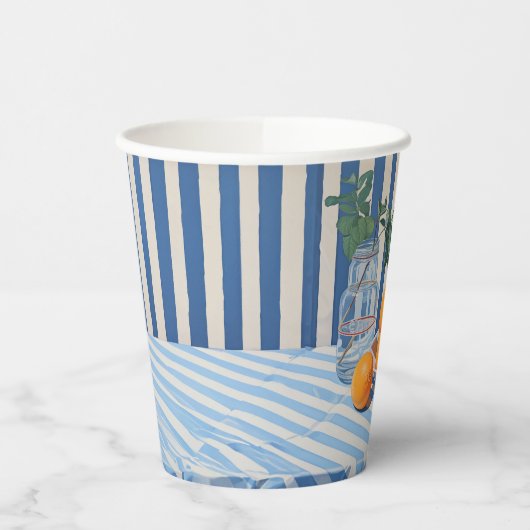 Grieks Sinaasappel Papieren Bekers (Links)