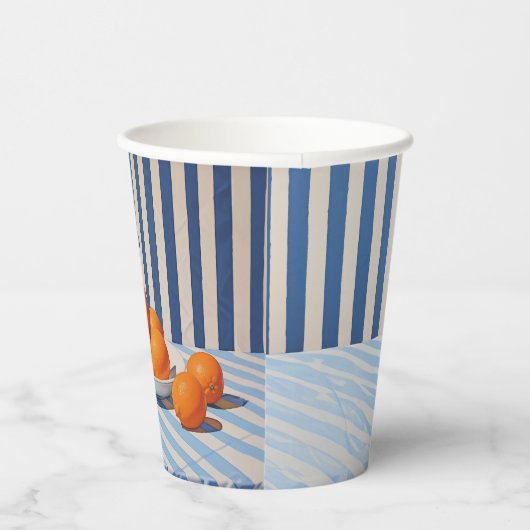 Grieks Sinaasappel Papieren Bekers (Rechts)