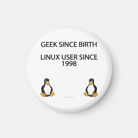 Grieks sinds de geboorte. Linux gebruiker sinds 19 Magneet (Voorkant)
