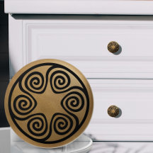 Grieks sleutel Ornament - zwart en goud