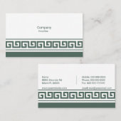 Grieks sleutel Visitekaartje (Voorkant / Achterkant)