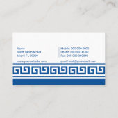 Grieks sleutel Visitekaartje (Achterkant)