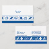 Grieks sleutel Visitekaartje (Voorkant / Achterkant)