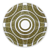 Grieks sleutelmechanisme in Geometrische symmetrie Keramische Knop (Voorkant)
