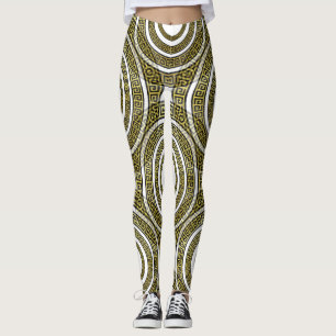 Grieks sleutelmechanisme in Geometrische symmetrie Leggings