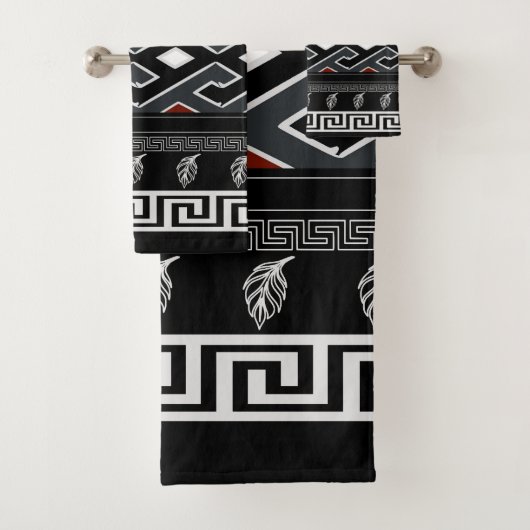 Grieks sleutelmotief bad handdoek (Insitu)