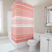 Grieks sleutelmotief douchegordijn (In situ)