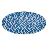 Grieks sleutelontwerp - blauw en wit snijplank (Hoek)