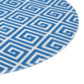 Grieks sleutelontwerp - blauw en wit snijplank (Hoek)